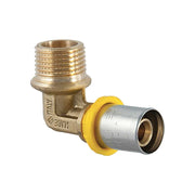 Raccordo curvo maschio a pressare per tubo multistrato acqua e gas TDM 1/2" x Ø20 mm - HD casa