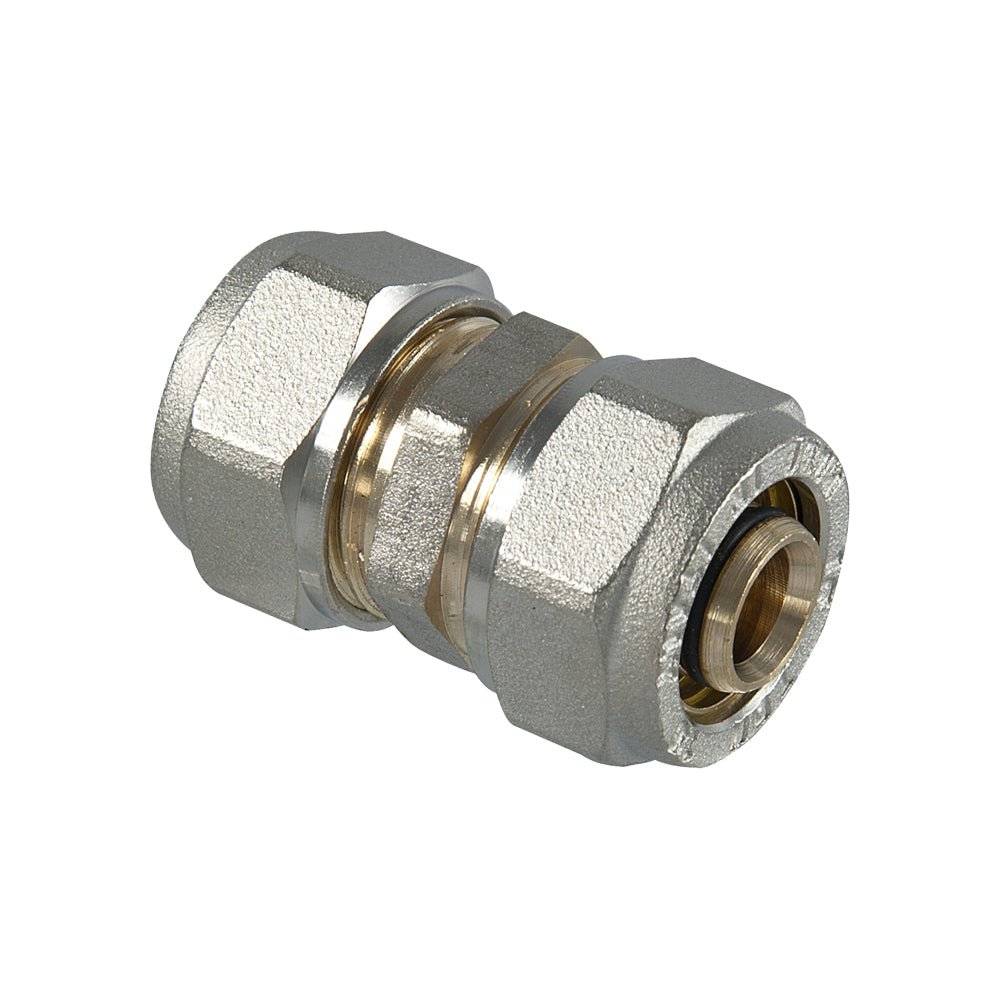 Raccordo diritto doppio a compressione per tubo multistrato TDM Ø32 x Ø32 (3,0) mm - HD casa