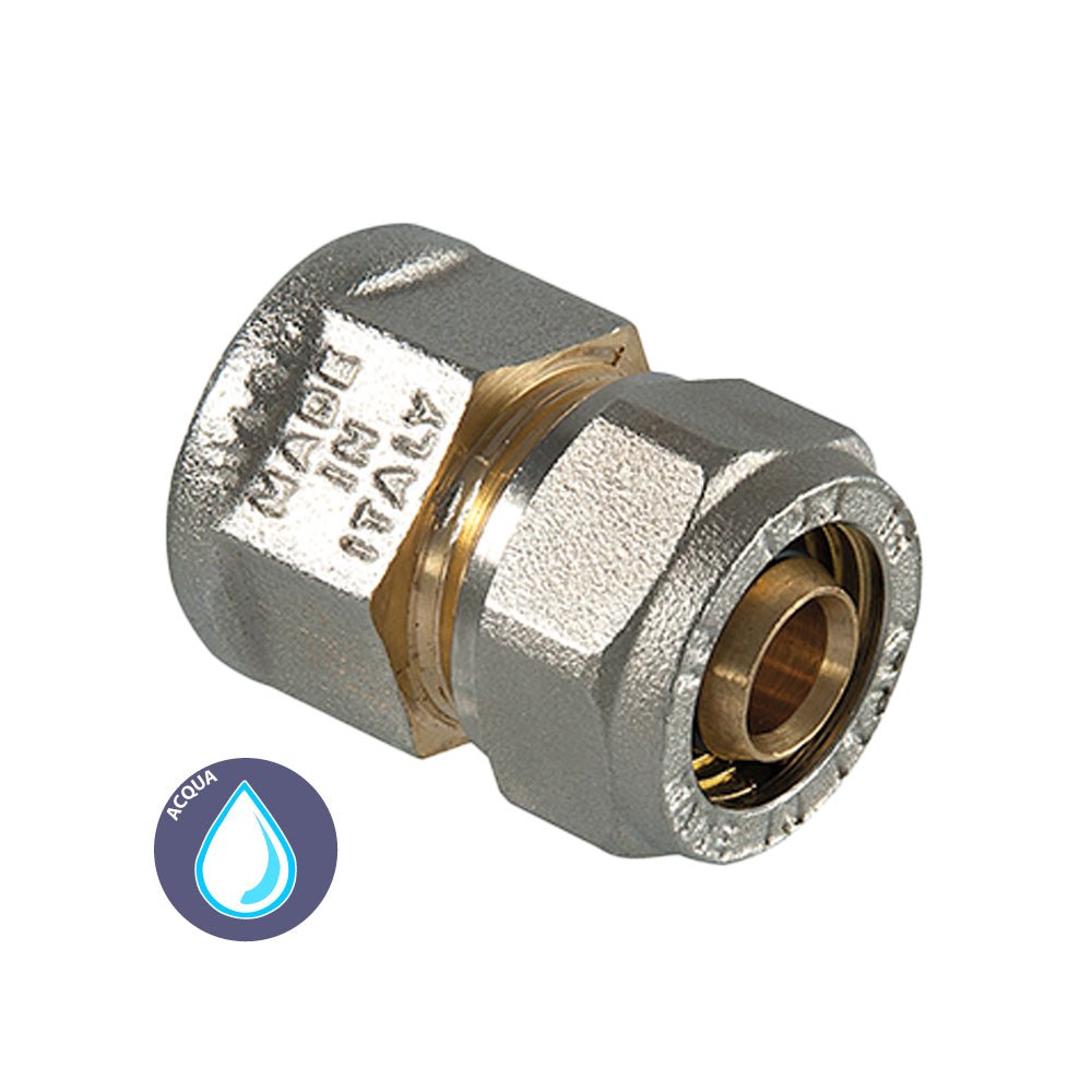 Raccordo diritto femmina a compressione per tubo multistrato TDM 1/2" x Ø16 (2,0) mm - HD casa
