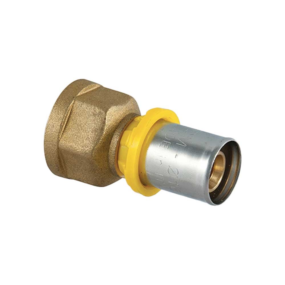 Raccordo diritto femmina a pressare per tubo multistrato acqua e gas TDM 1" x Ø26 (3,0) mm - HD casa