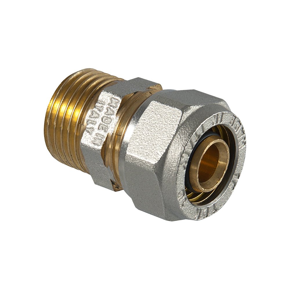 Raccordo diritto maschio a compressione per tubo multistrato TDM 1/2" x Ø16 (2,0) mm - HD casa