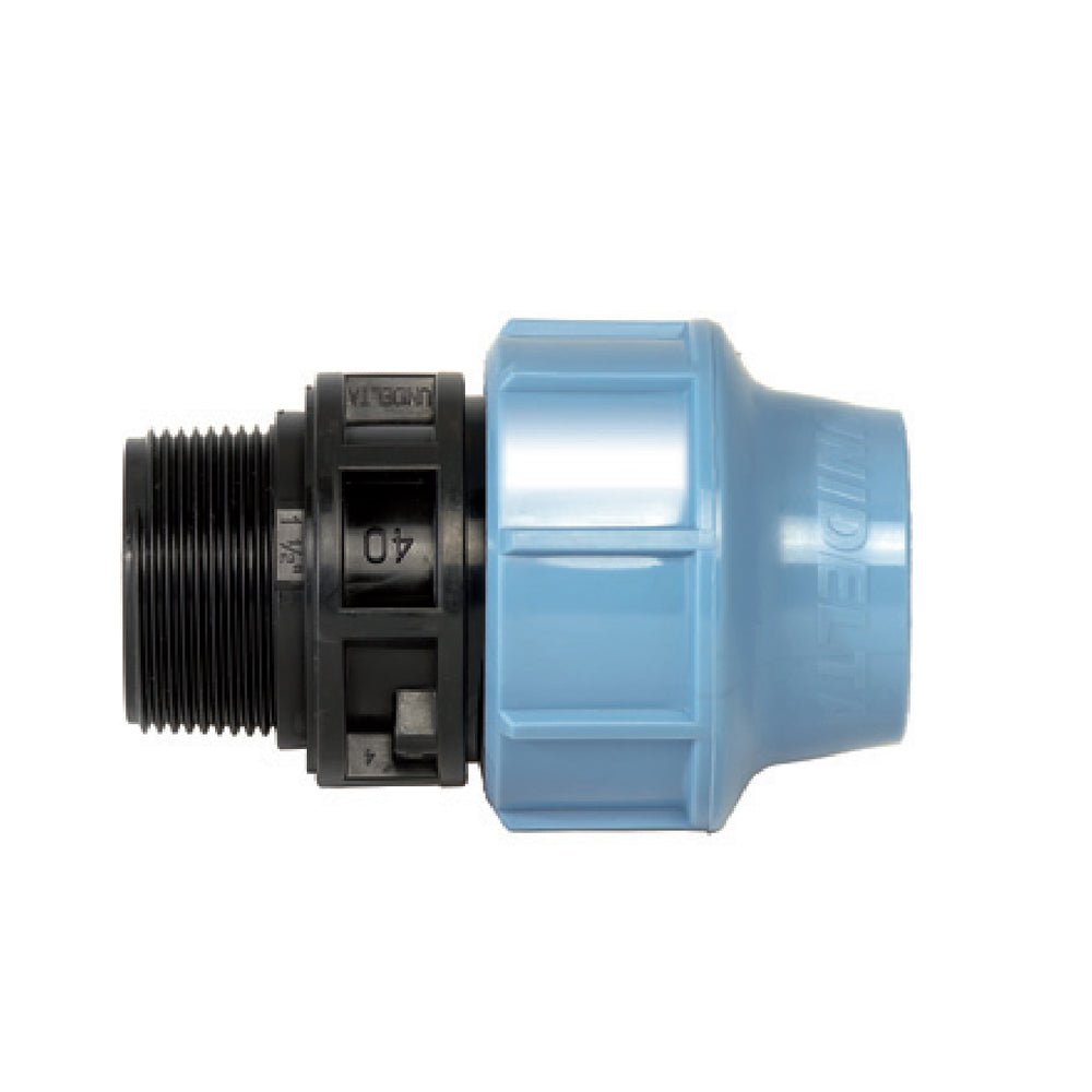 Raccordo diritto maschio a compressione per tubo polietilene Unidelta Ø75 x 2"1/2 m - PN16 - HD casa