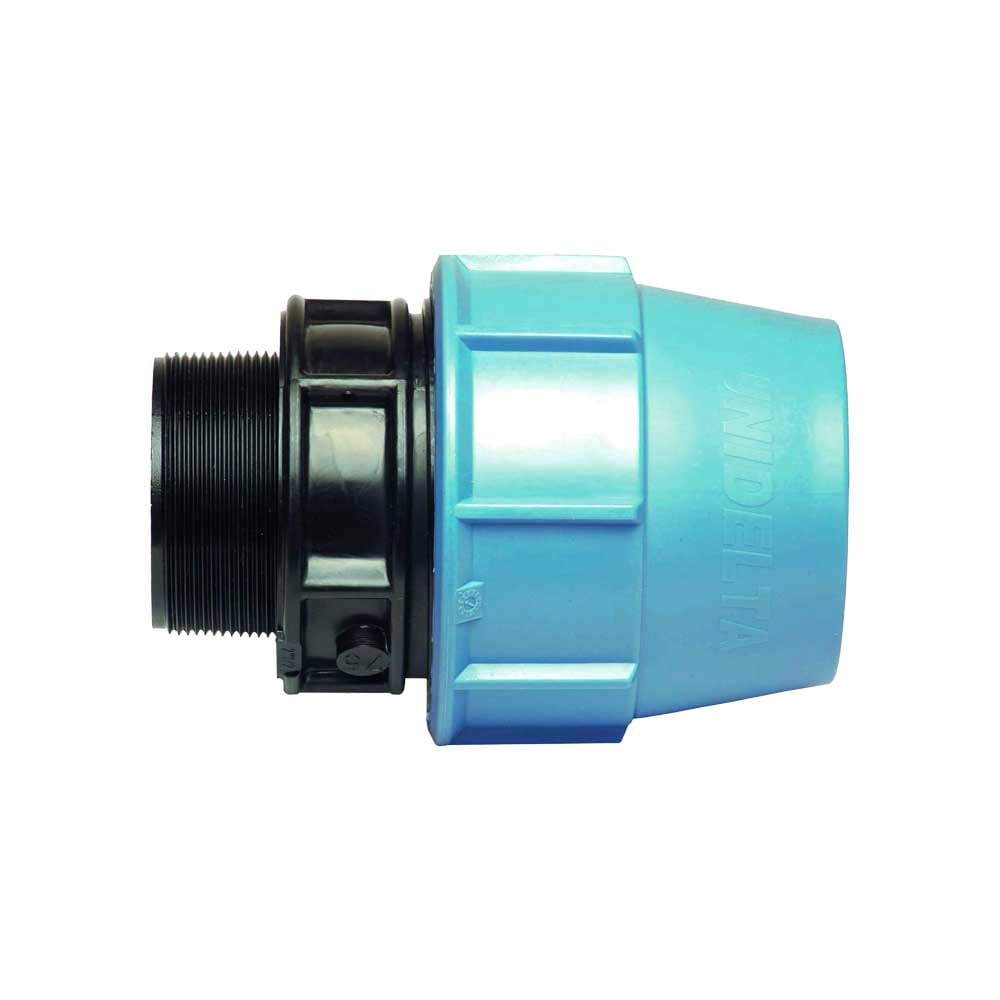 Raccordo diritto maschio a compressione per tubo polietilene Unidelta Ø75 x 2"1/2 m - PN16 - HD casa