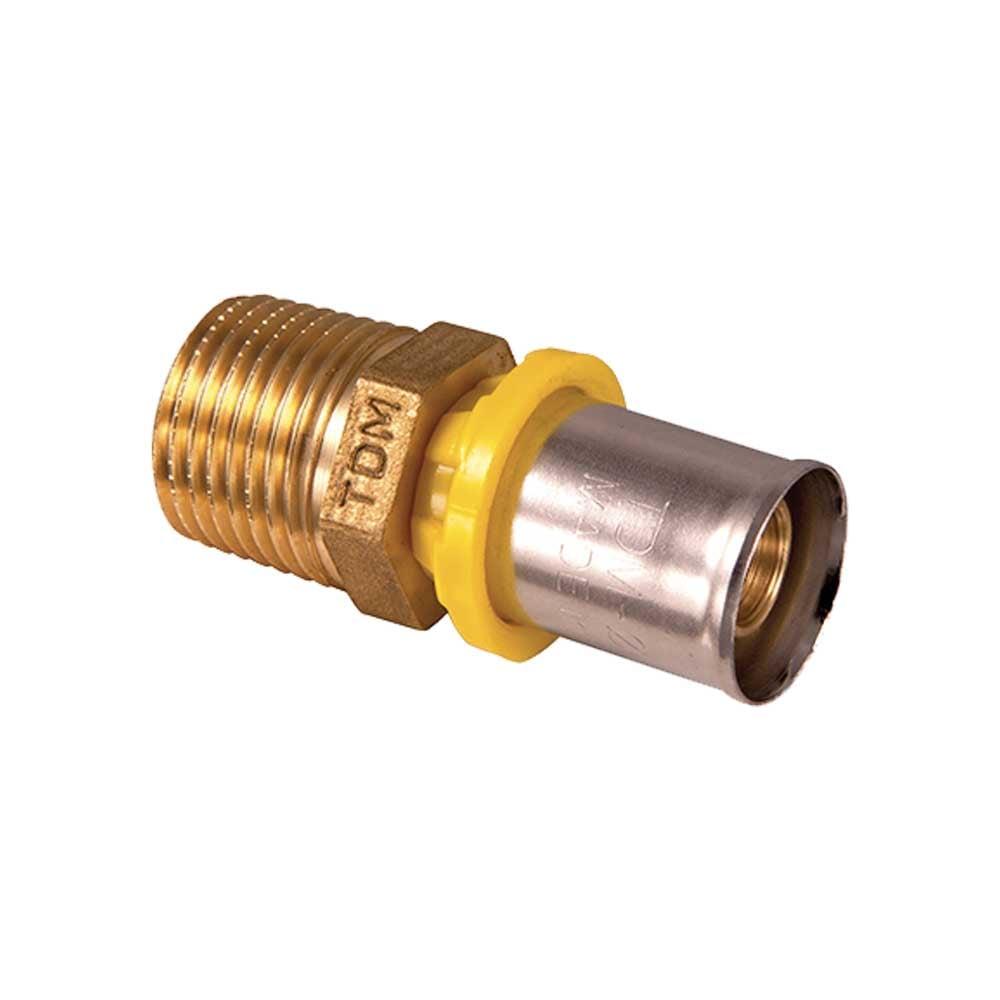 Raccordo diritto maschio a pressare per tubo multistrato acqua e gas TDM 1" x Ø32 (3,0) mm - HD casa