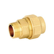 Raccordo diritto maschio in ottone a compressione per tubo PE/PEHD/PEX Valvofit Ø32 x 1" m — Bugatti - HD casa