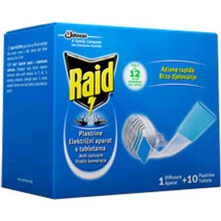 Raid base per piastrine antizanzare base + 10 piastrine — Johnson - HD casa