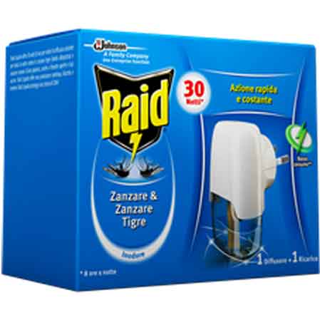 Raid diffusore liquido antizanzare base + 1 ricarica — Johnson - HD casa