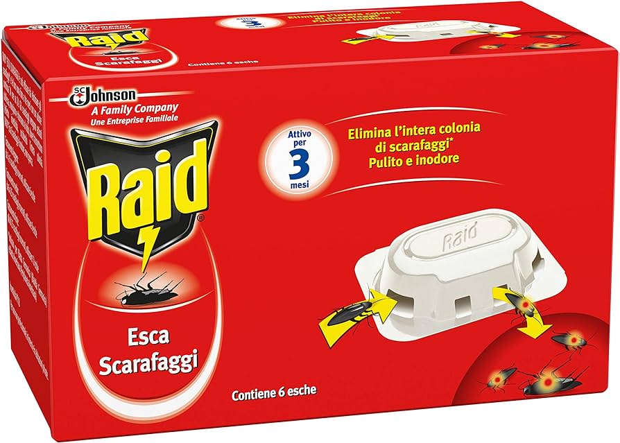 Raid esca per scarafaggi confezione 6 esche — Johnson - HD casa