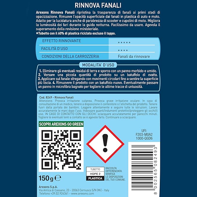 Rinnova fanali Arexons 150 ml - HD casa