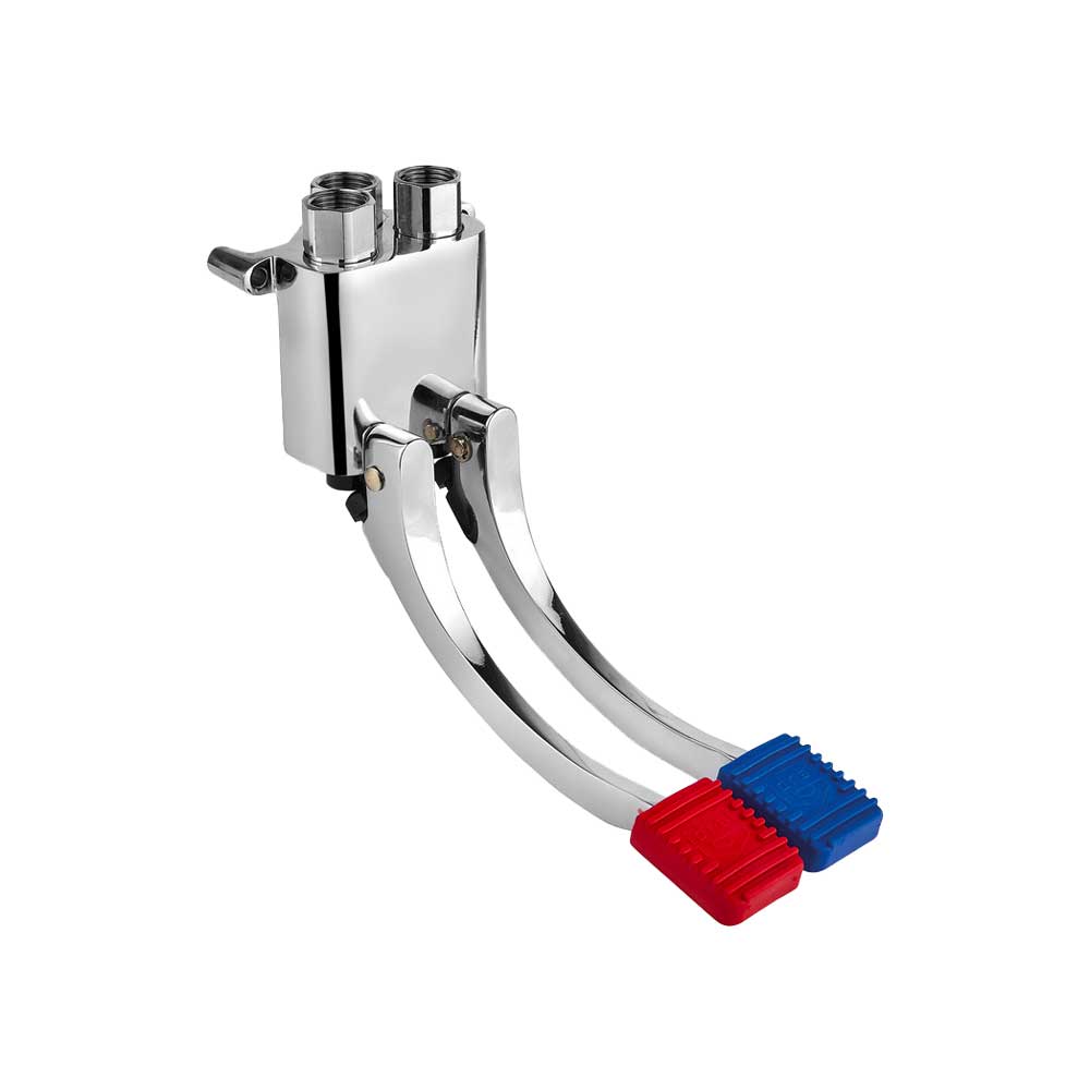 Rubinetto a pedale 2 vie installazione a parete 1/2" — Idral - HD casa