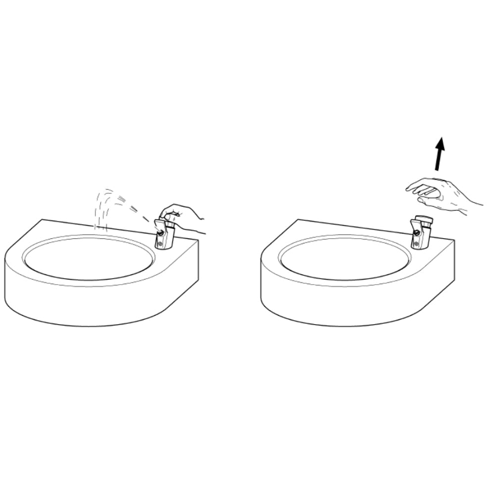 Rubinetto beverino a pulsante con getto parabolico 3/8" - cromo — MCM - HD casa