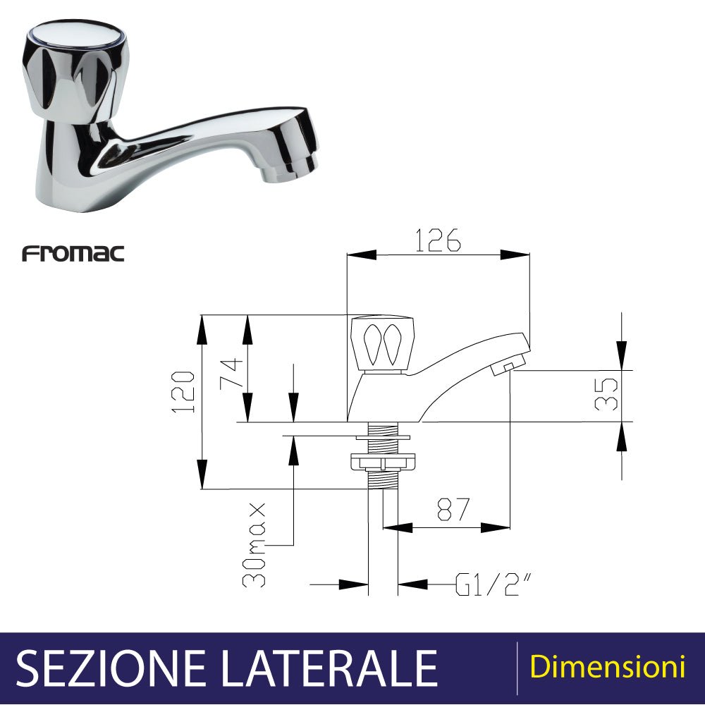 Rubinetto collo cigno 1/2" — Fromac - HD casa