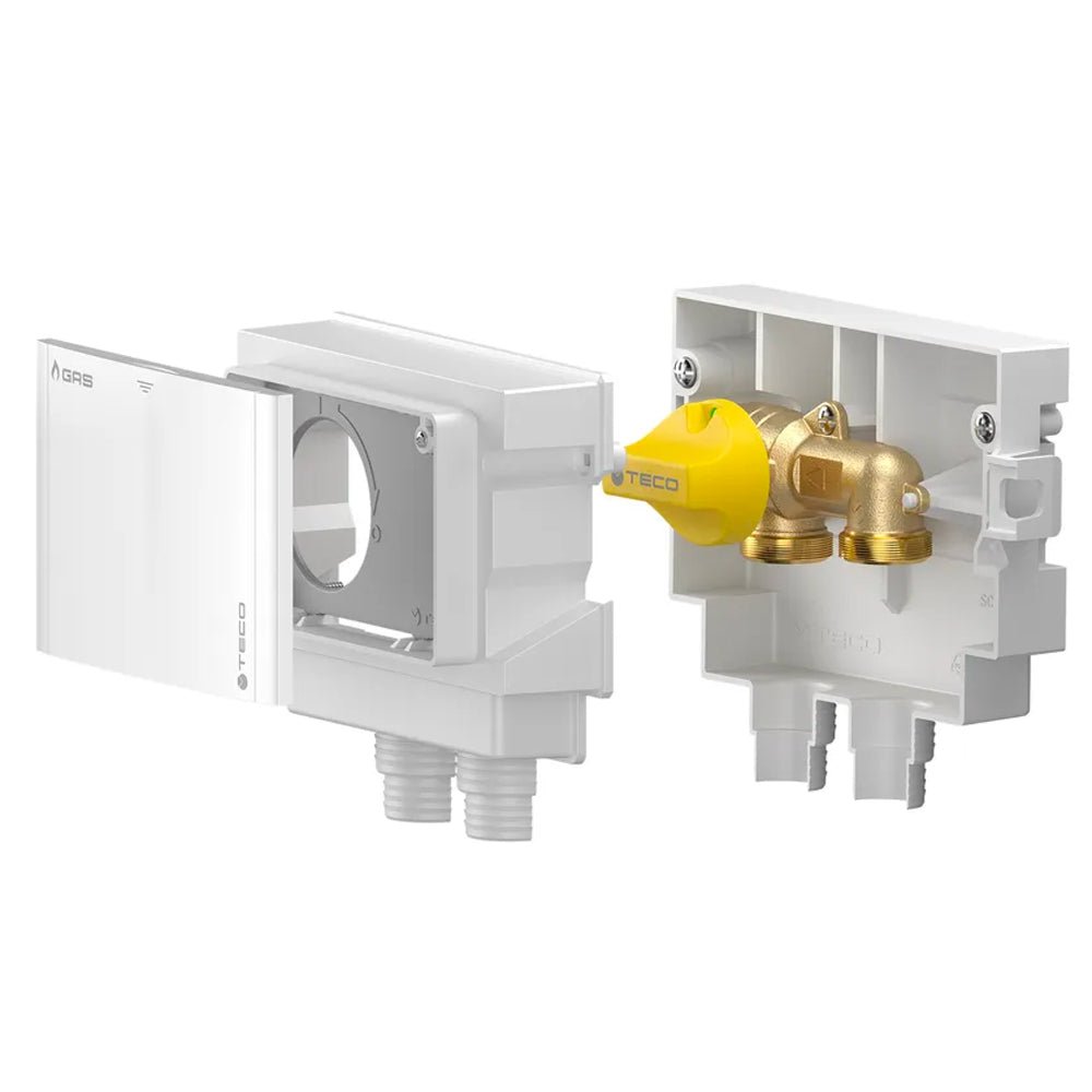 Rubinetto di intercettazione gas da incasso a U K2.1 TECO 3/4" - DN15 - HD casa
