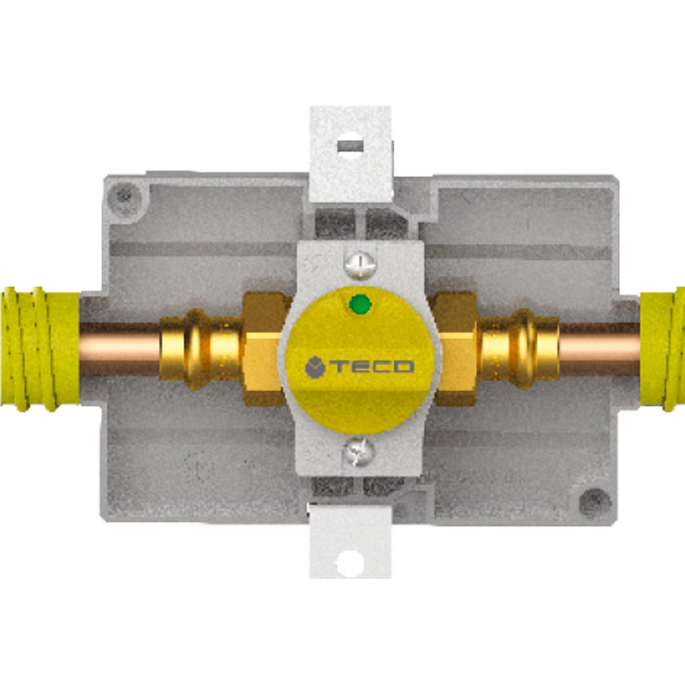 Rubinetto di intercettazione gas da incasso diritto K2.0 TECO 3/4" - DN15 - HD casa