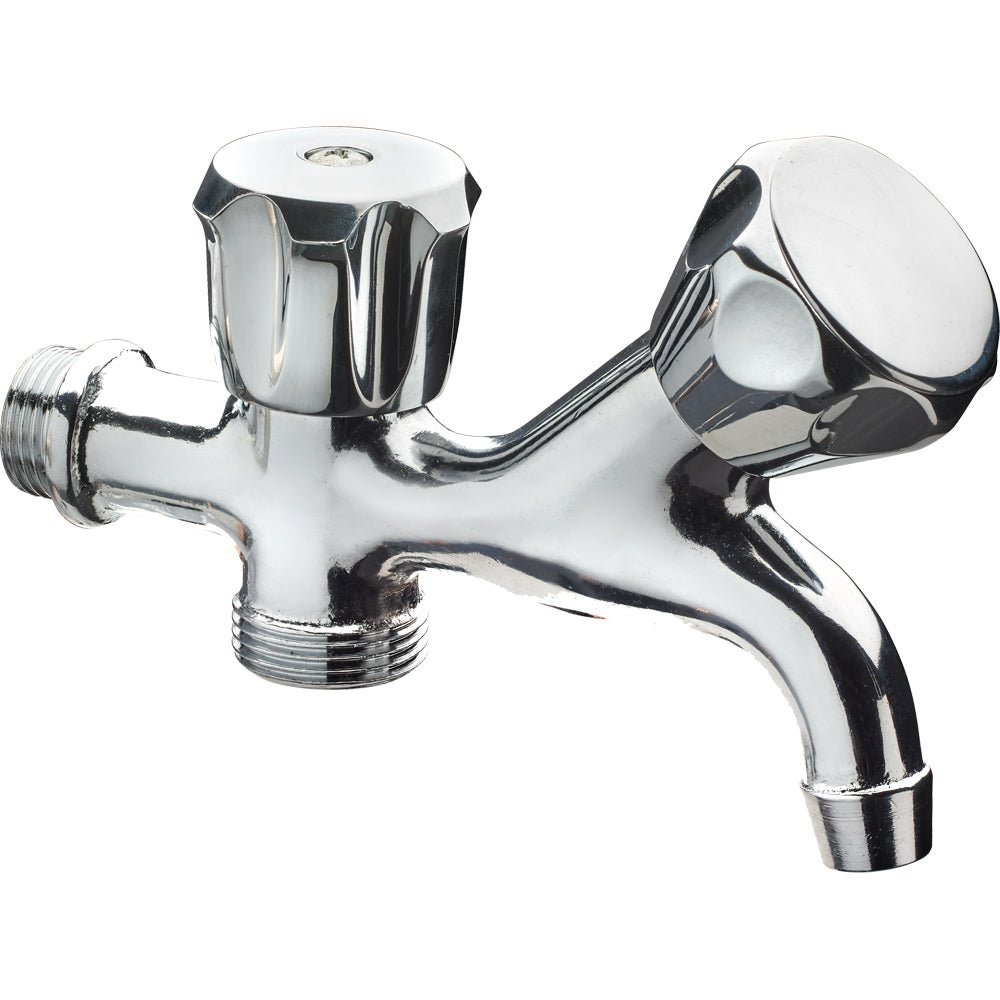 Rubinetto duplex pesante a parete 1/2" x 3/4" — Fromac - HD casa