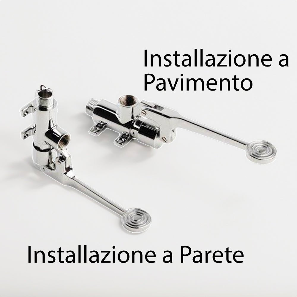 Rubinetto monoacqua temporizzato a pedale installazione universale 1/2" — MCM - HD casa