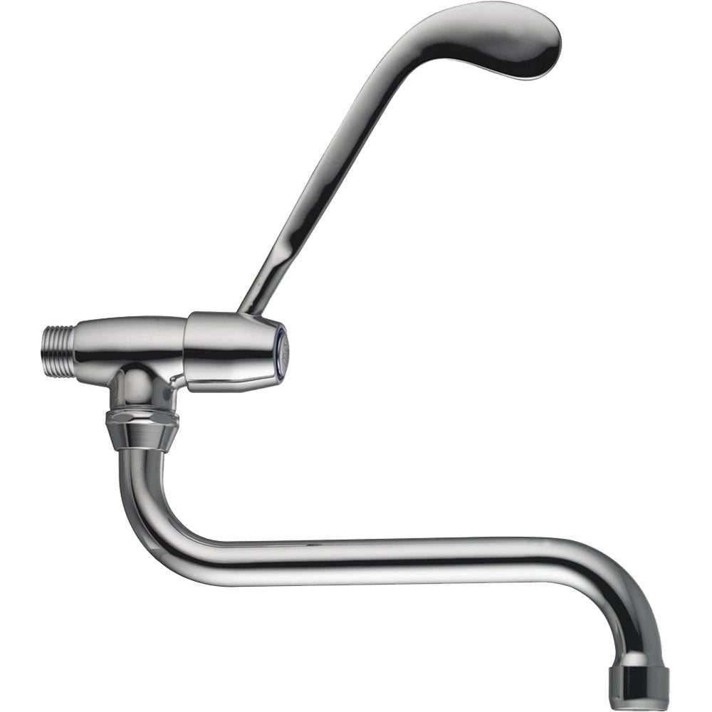 Rubinetto snodo a parete con leva clinica cromo - 1/2" — Porta & Bini - HD casa