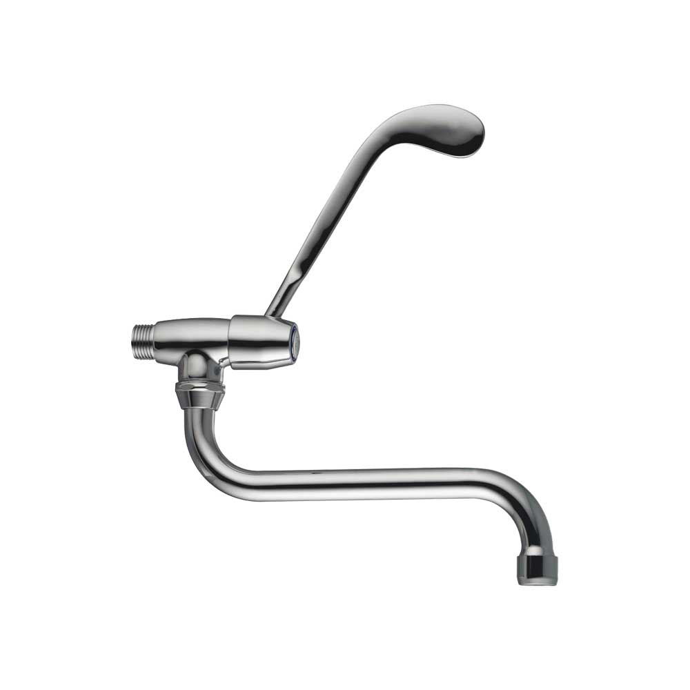 Rubinetto snodo a parete con leva clinica cromo - 1/2" — Porta & Bini - HD casa