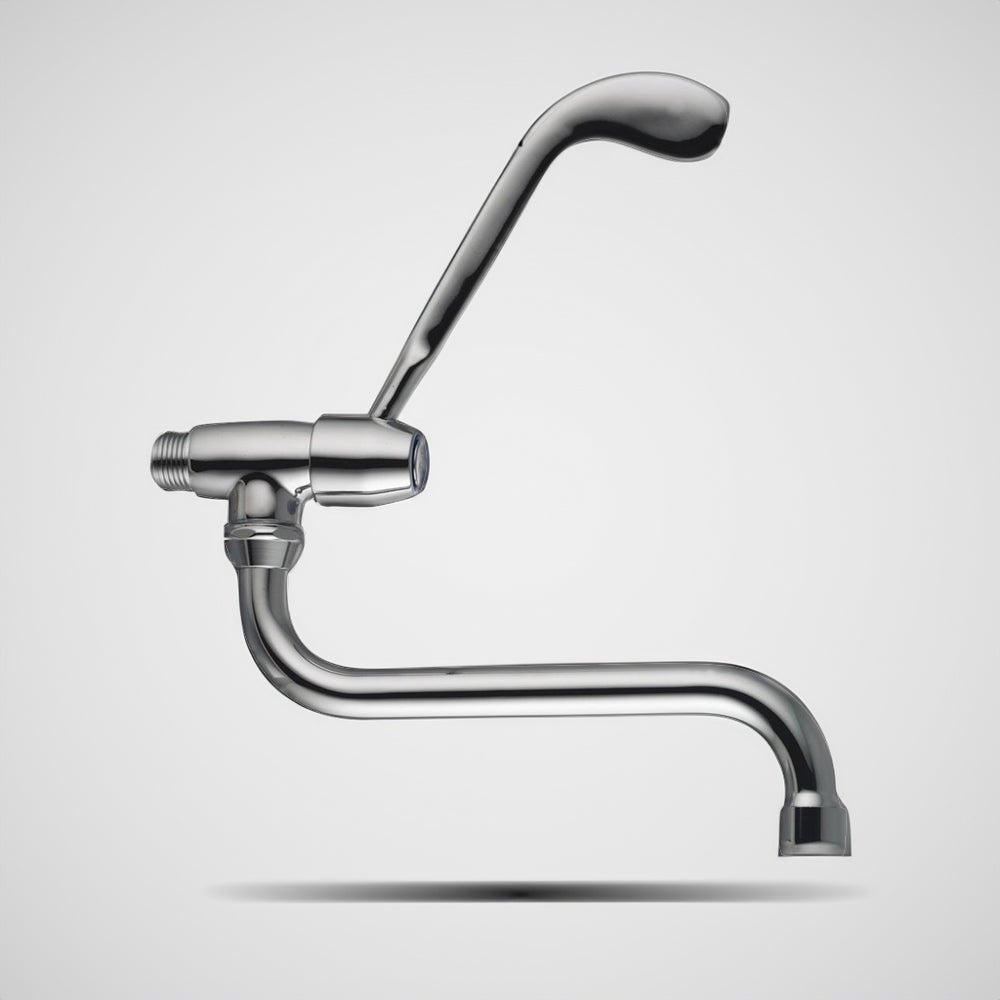 Rubinetto snodo a parete con leva clinica cromo - 1/2" — Porta & Bini - HD casa