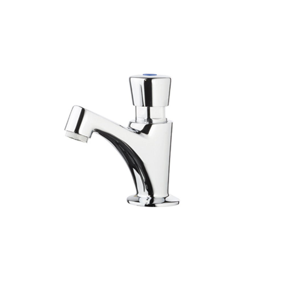 Rubinetto temporizzato monoacqua con comando a pulsante 1/2" - cromo — MCM - HD casa