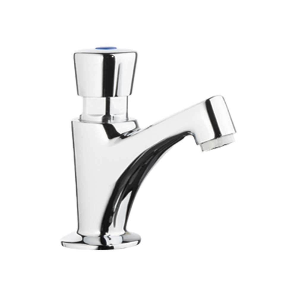 Rubinetto temporizzato monoacqua con comando a pulsante 1/2" - cromo — MCM - HD casa