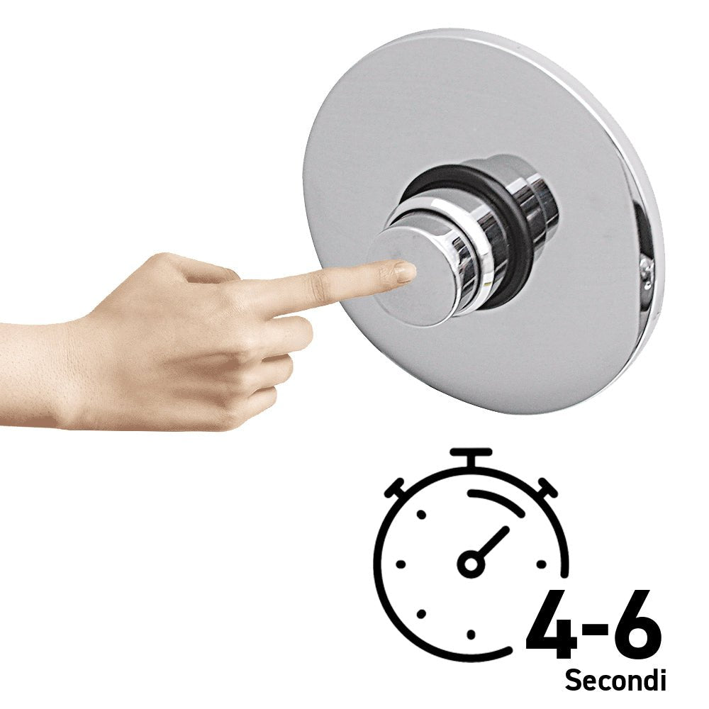 Rubinetto temporizzato per doccia incasso e orinatoio 1/2" - cromo — MCM - HD casa