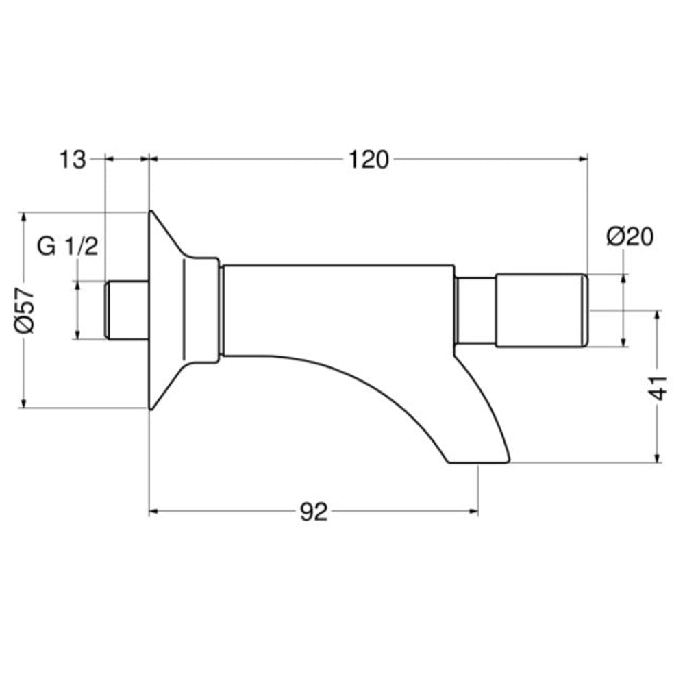 Rubinetto temporizzato per fontanella a pulsante con chiusura istantanea 1/2" - cromo lucido — Idral - HD casa