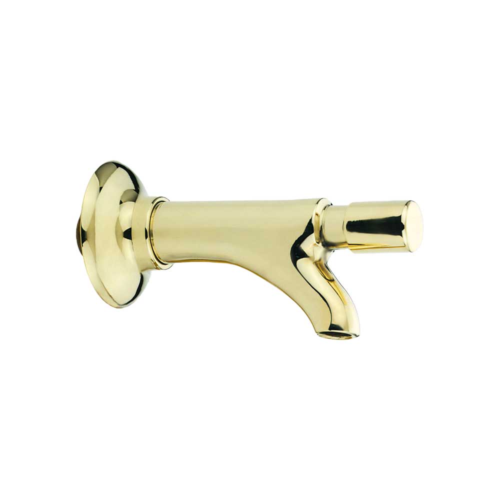 Rubinetto temporizzato per fontanella a pulsante con chiusura istantanea ottone giallo 1/2" — Idral - HD casa