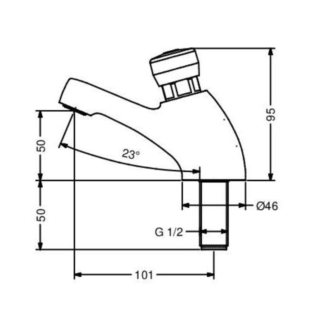 Rubinetto temporizzato per lavabo Classic comando a pulsante cromo — Idral - HD casa