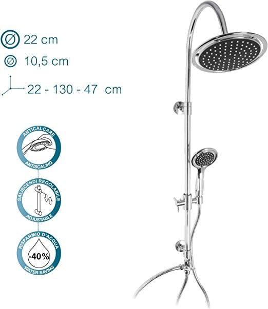 Saliscendi Acciaio Cromato E Abs - Frisbee - HD casa