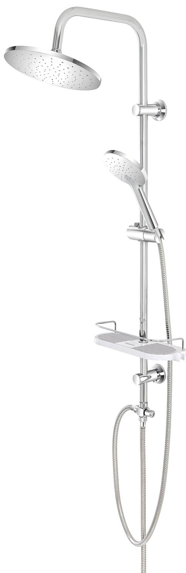 Saliscendi con soffione e deviatore colonna doccia Platinum H.105 cm - HD casa