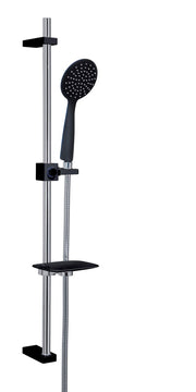 Saliscendi cromato nero linea tendente di gedy con portasapone - HD casa