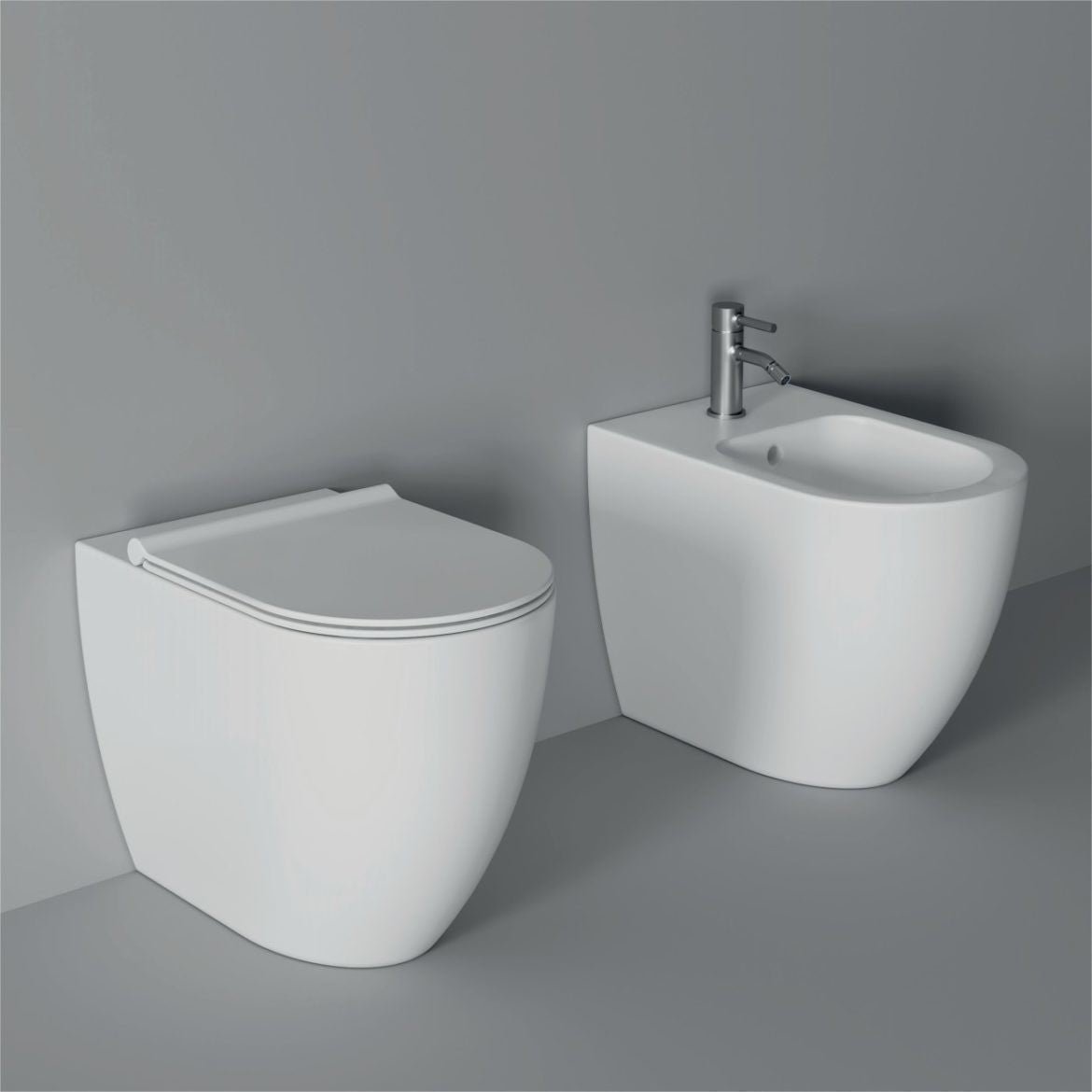 Sanitari Form filo muro scarico traslato senza brida (rimless) Alice ceramica - HD casa