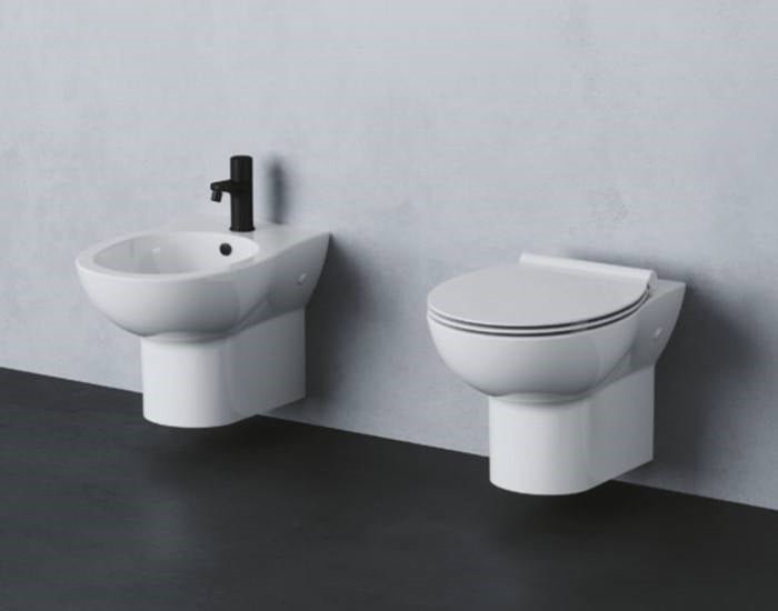 Sanitari sospesi Azzurra Fast terra wc + bidet copriwc - HD casa