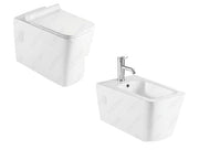 Sanitari sospesi Rimless vaso bidet e sedile in ceramica bianca - HD casa