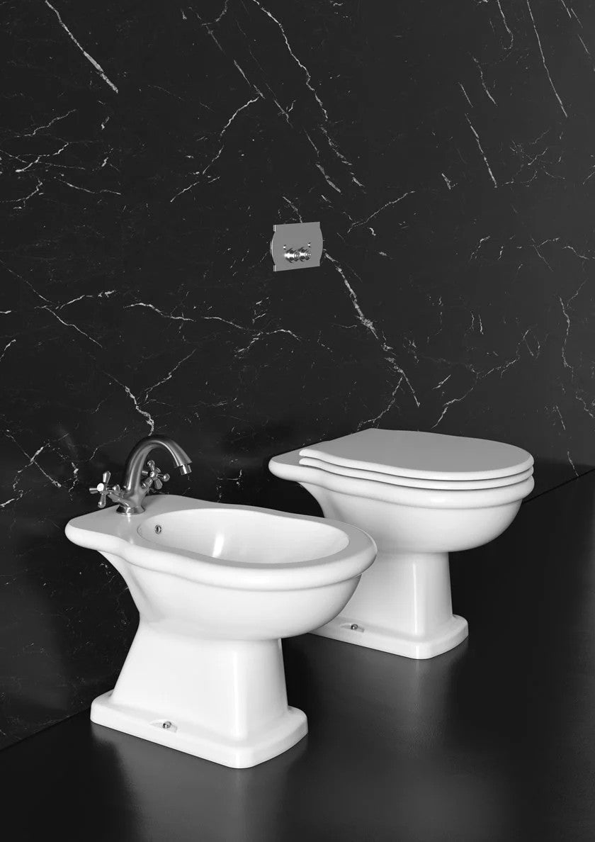Sanitari tradizionali in ceramica linea BOHEME vaso+bidet+coprivaso Alice Ceramica scarico a pavimento - HD casa