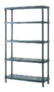 Scaffale in resina fisso 30x60x143h cm - 4 ripiani - portata 100 kg - HD casa