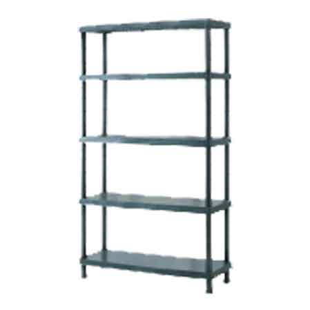 Scaffale in resina fisso 30x80x188h cm - 5 ripiani - portata 225 kg - HD casa
