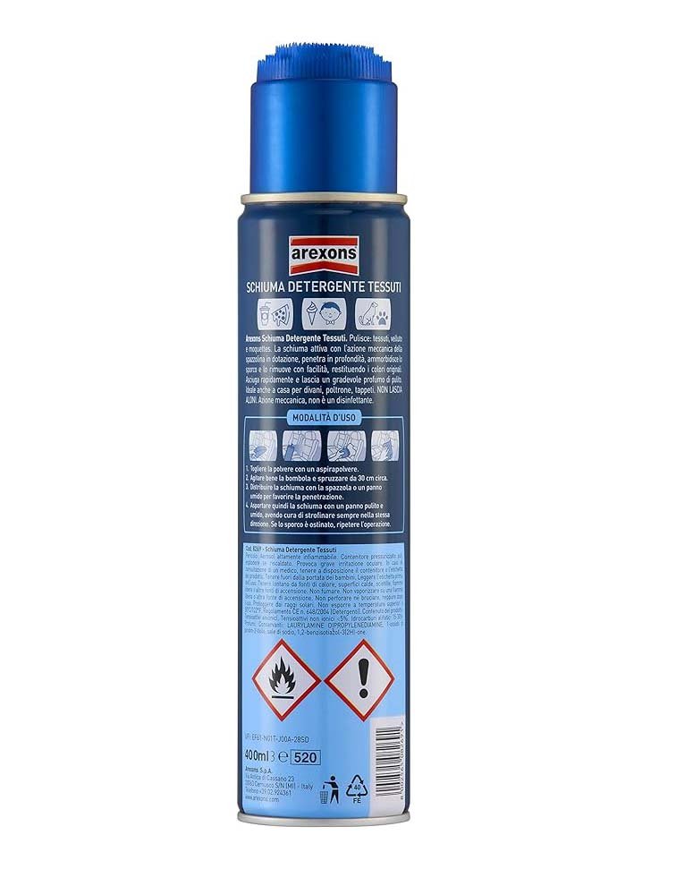 Schiuma detergente tessuti Arexons 400 ml - HD casa