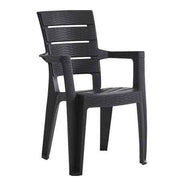 Sedia impilabile con braccioli Ayder cm 56x44x89h - colore bianco - HD casa