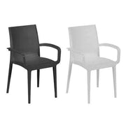 Sedia impilabile con braccioli Duke colore antracite — PRO Garden - HD casa