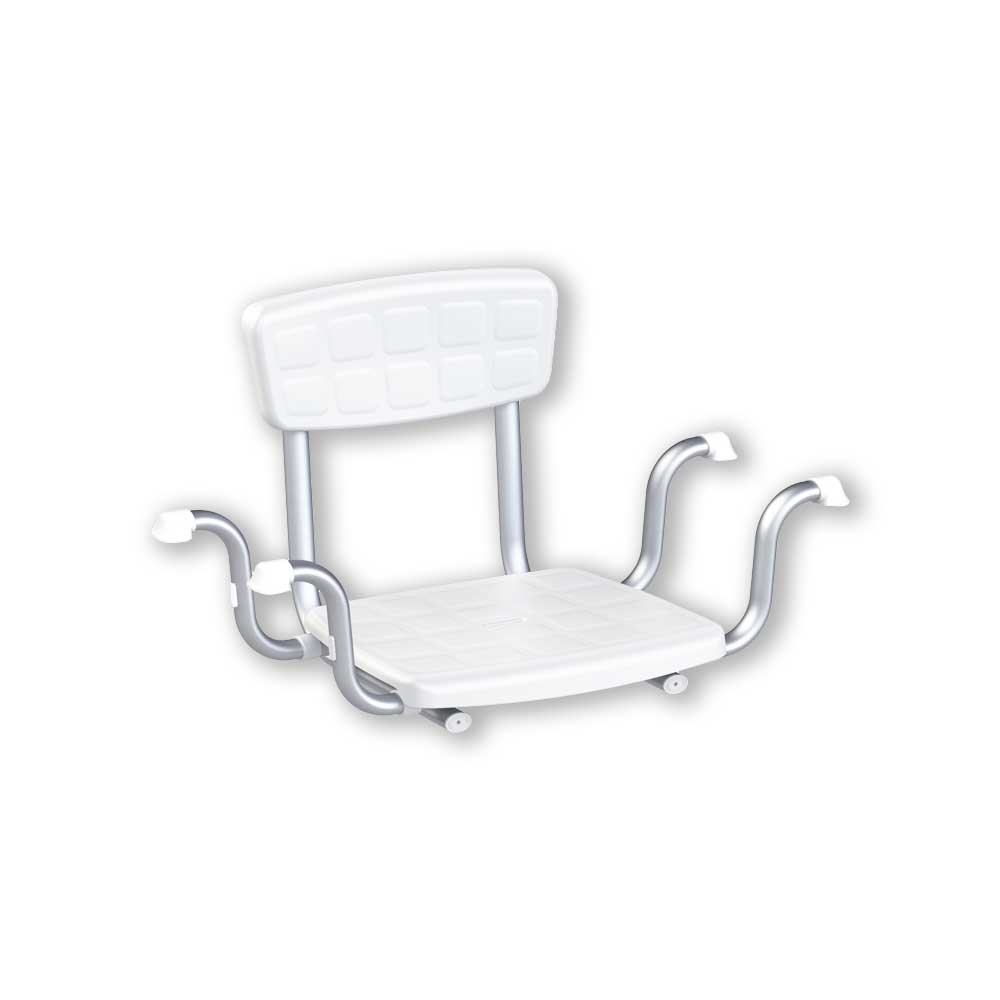 Sedile vasca con schienale terza eta bianco — K Design - HD casa