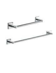 Set 2 portasalviette di GEDY linea Fuji cromato - HD casa