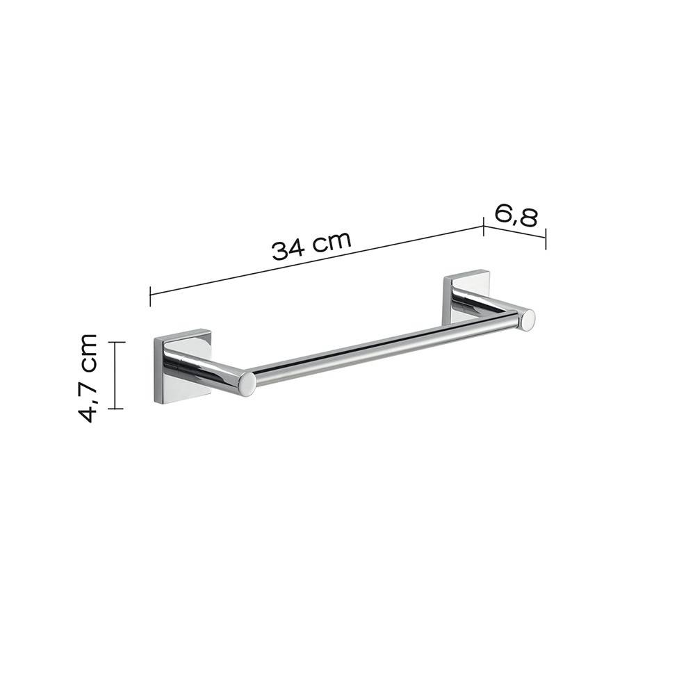 Set 2 portasalviette di GEDY linea Fuji cromato - HD casa