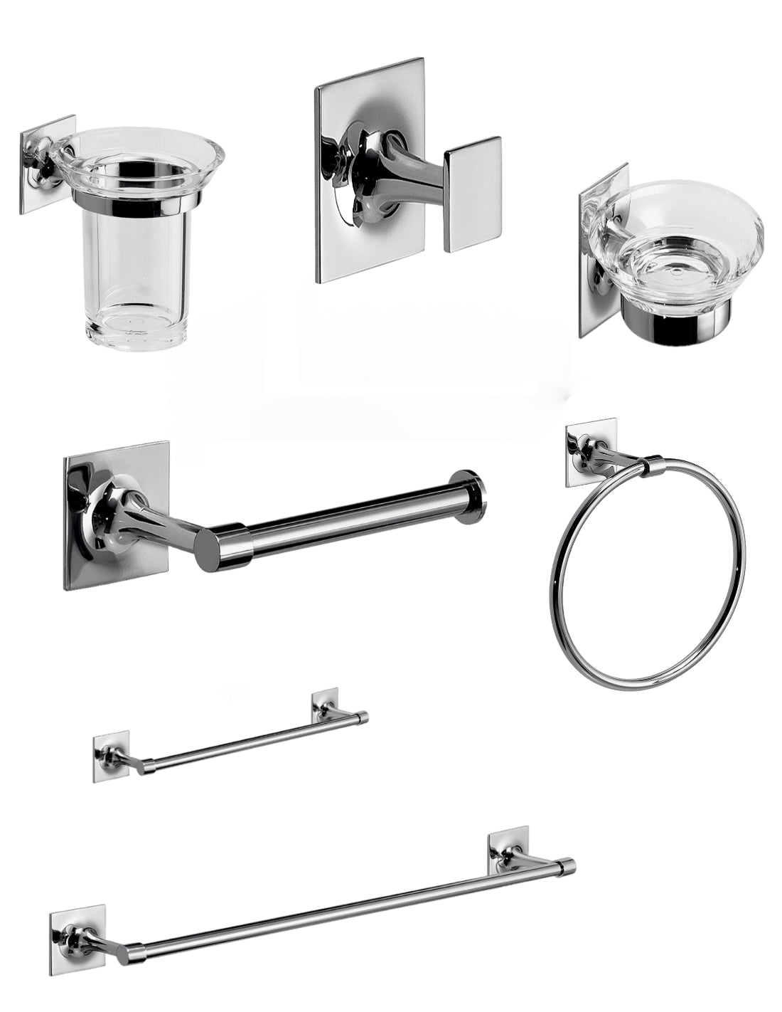 Set da 7 accessori a muro GEDY linea Wizard cromato - HD casa