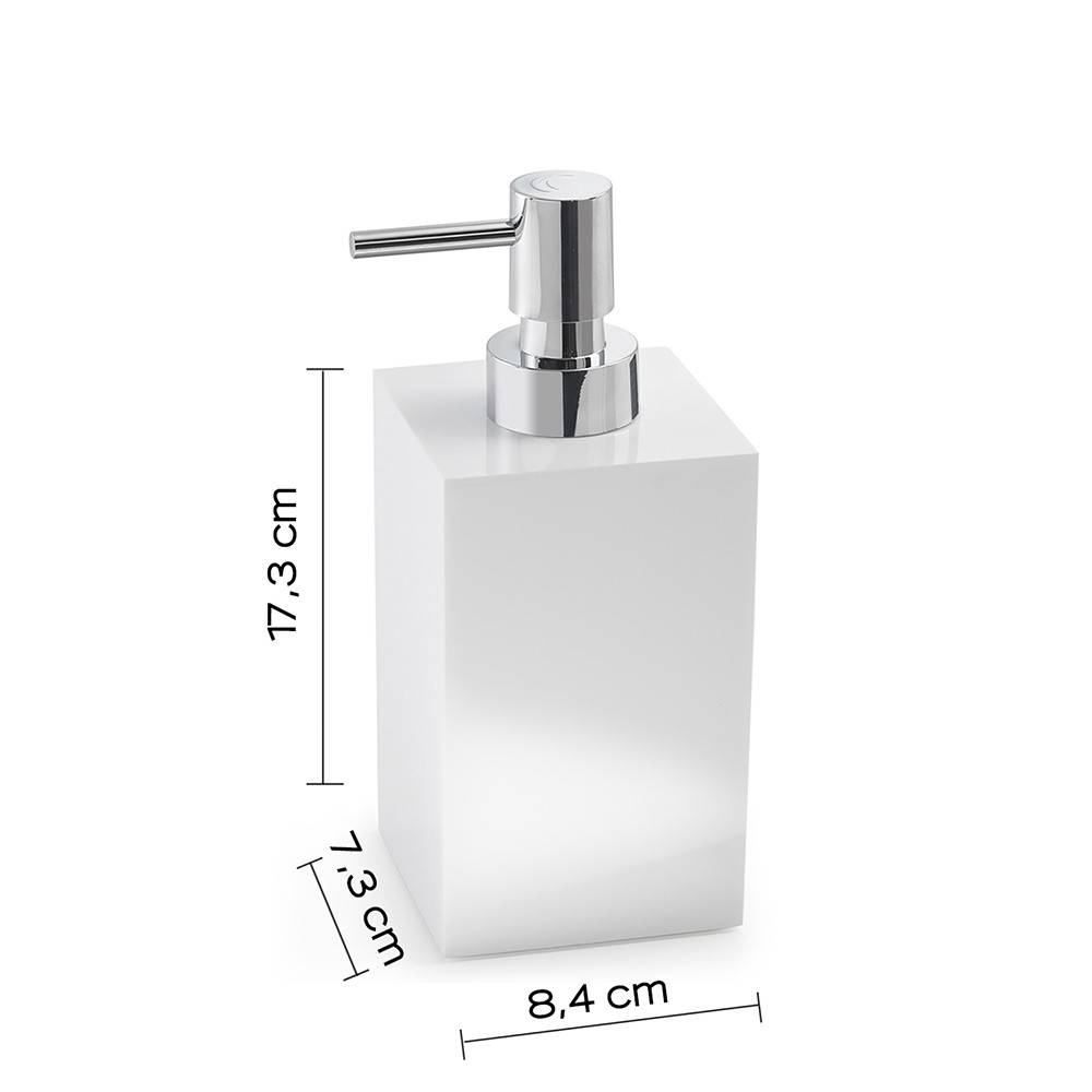 Set portaspazzolini / dosasapone d' appoggio Gedy linea Sofia bianco - HD casa