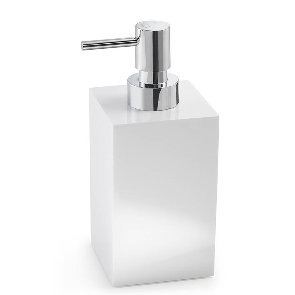 Set portaspazzolini / dosasapone d' appoggio Gedy linea Sofia bianco - HD casa