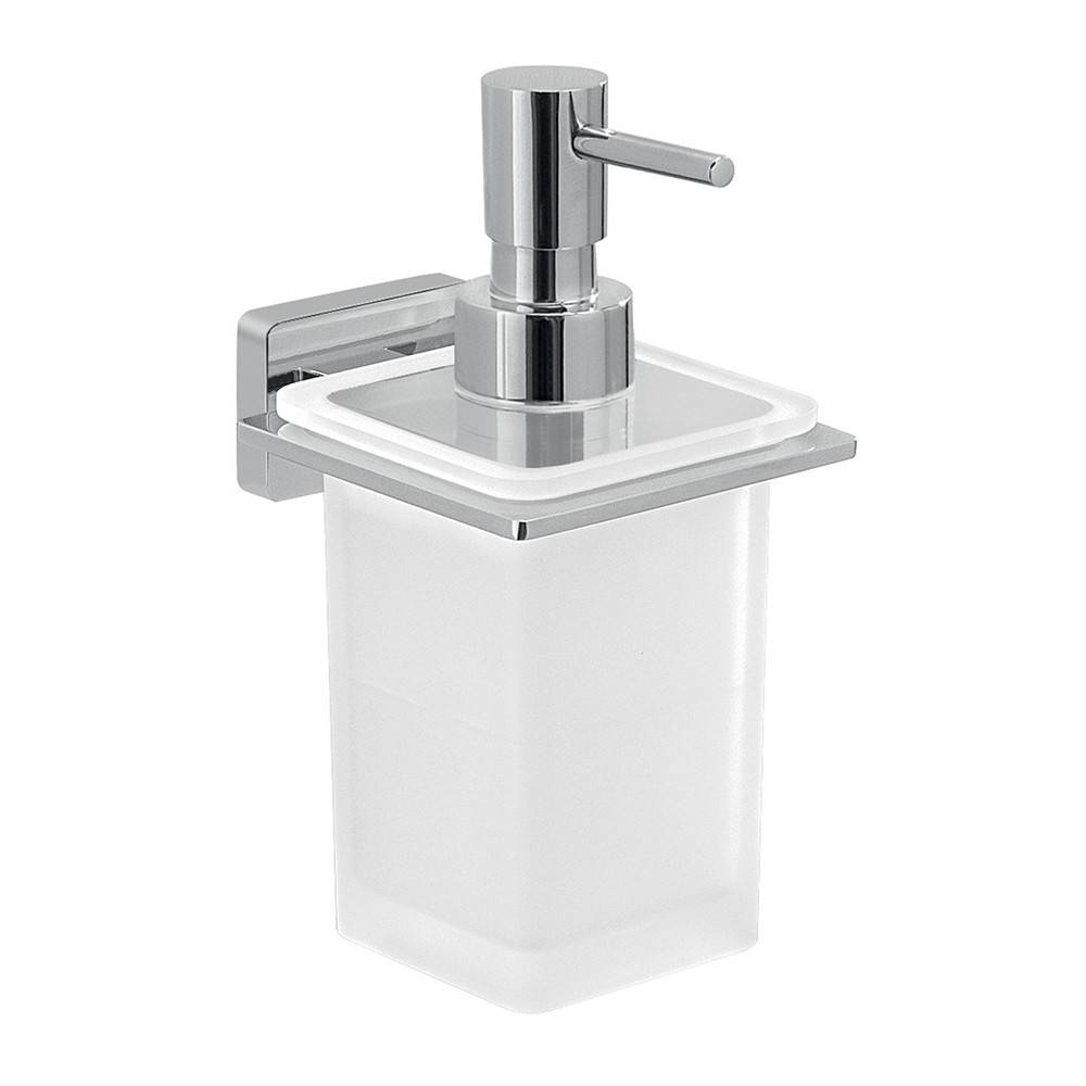 Set portaspazzolini, dosasapone e portasapone da muro Gedy linea Atena cromato - HD casa