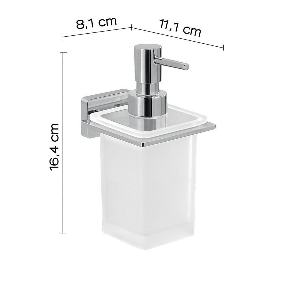 Set portaspazzolini, dosasapone e portasapone da muro Gedy linea Atena cromato - HD casa