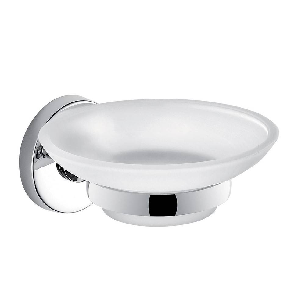 Set portaspazzolini, dosasapone e portasapone da muro Gedy linea Felce cromato - HD casa